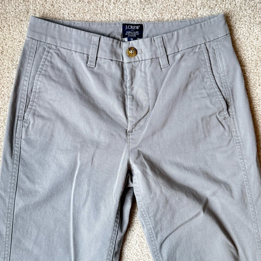 J. Crew Factory High Rise Girlfriend Chino Pants Bundle Straight Leg Size 0 - Picture 3 of 13